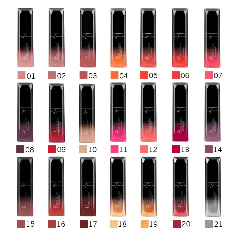 Hot Sales Waterproof Nude Matte Velvet Glossy Lip Gloss Lipstick Lip Balm Sexy Red Lip Tint 21 Colors Women Fashion Makeup Gift