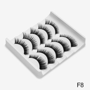 SEXYSHEEP 5Pairs 3D Mink Hair False Eyelashes Natural/Thick Long Eye