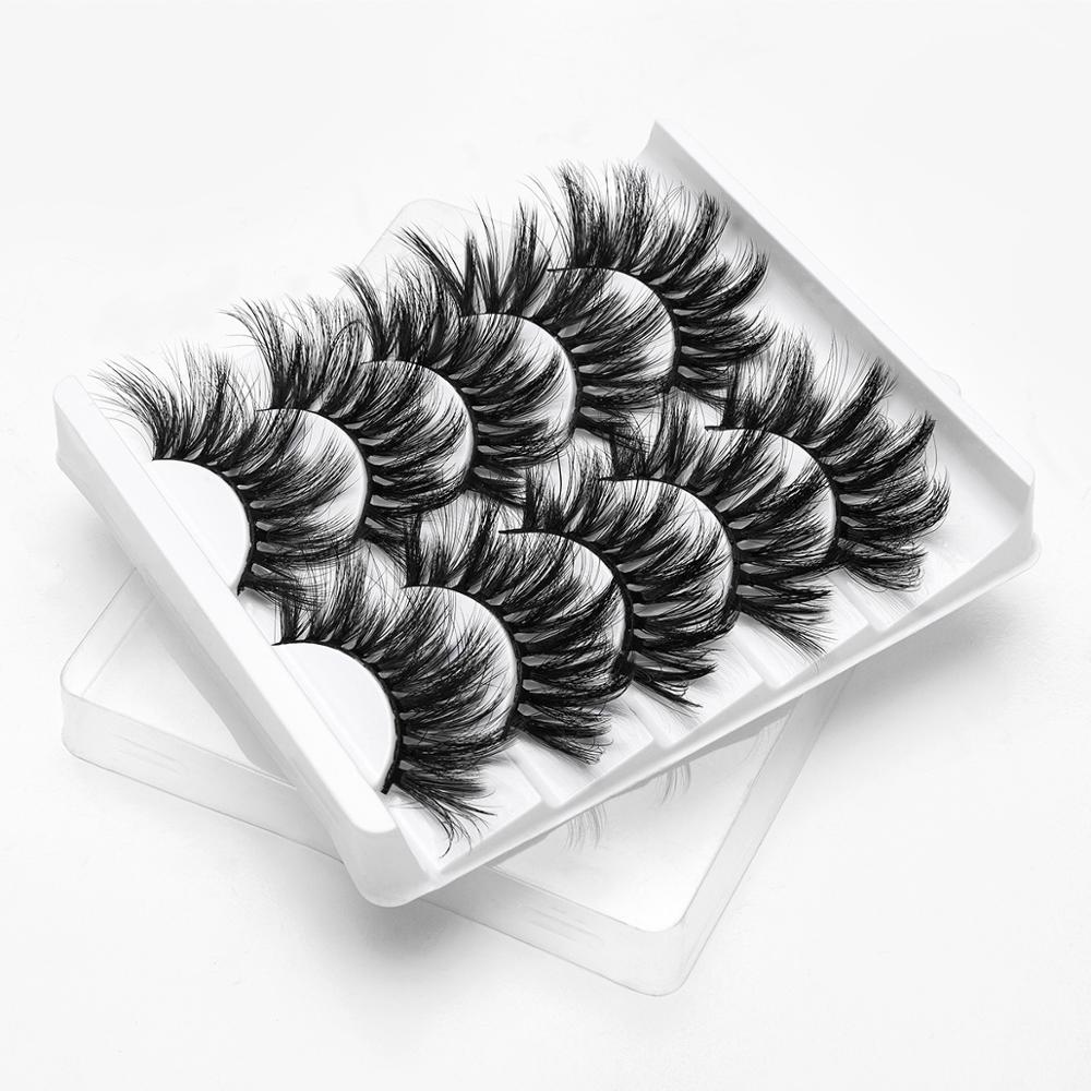 SEXYSHEEP 5Pairs 3D Mink Hair False Eyelashes Natural/Thick Long Eye Lashes Wispy Makeup Beauty Extension Tools